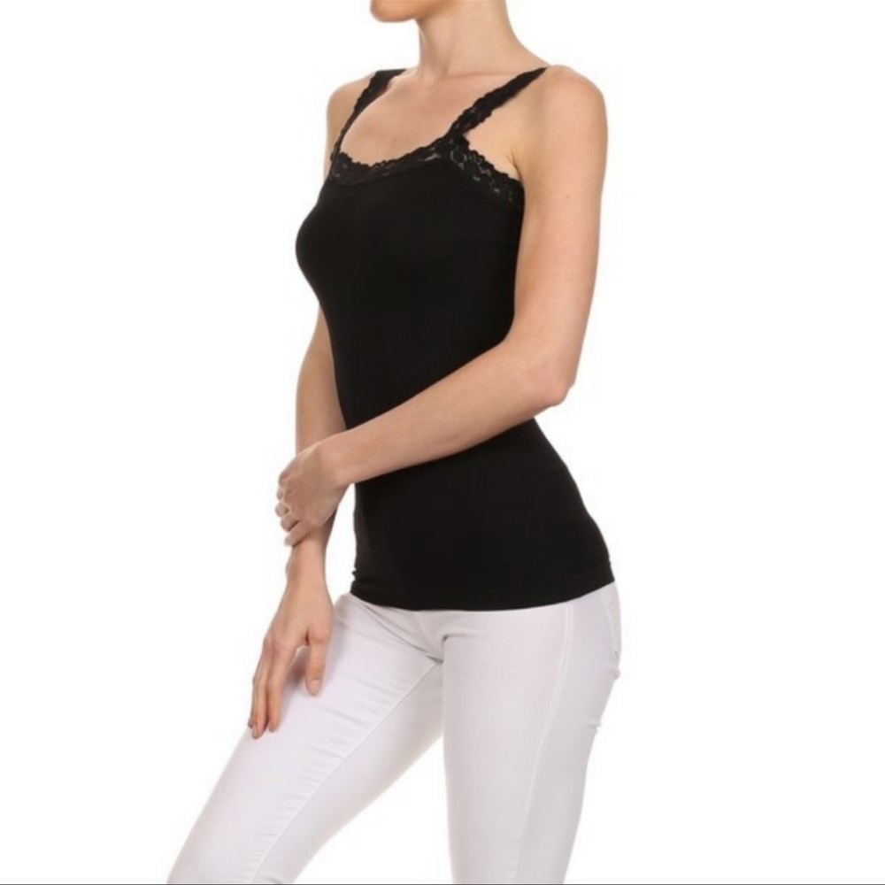 Lace Detail Trim Cami Top
